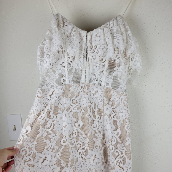 NBD X NAVEN allie floral lace white mini dress - Picture 5 of 10